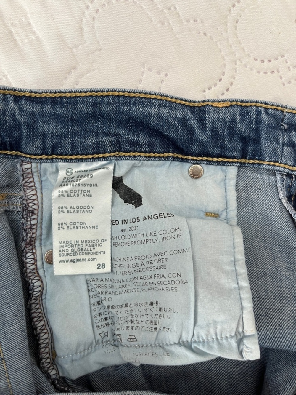 AG Adriano Goldschmied Mari Mid-Rise Slim Straight Jeans 15 Years Shoreline 28 - Picture 7 of 14